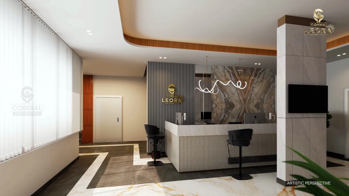 Elegant A/C Lobby with Furnished Reception and Wi-Fi Provision — Cordial Leora