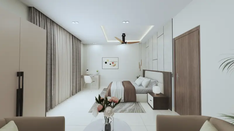 Guest suite in a Cordial Leora luxury apartment, Trivandrum