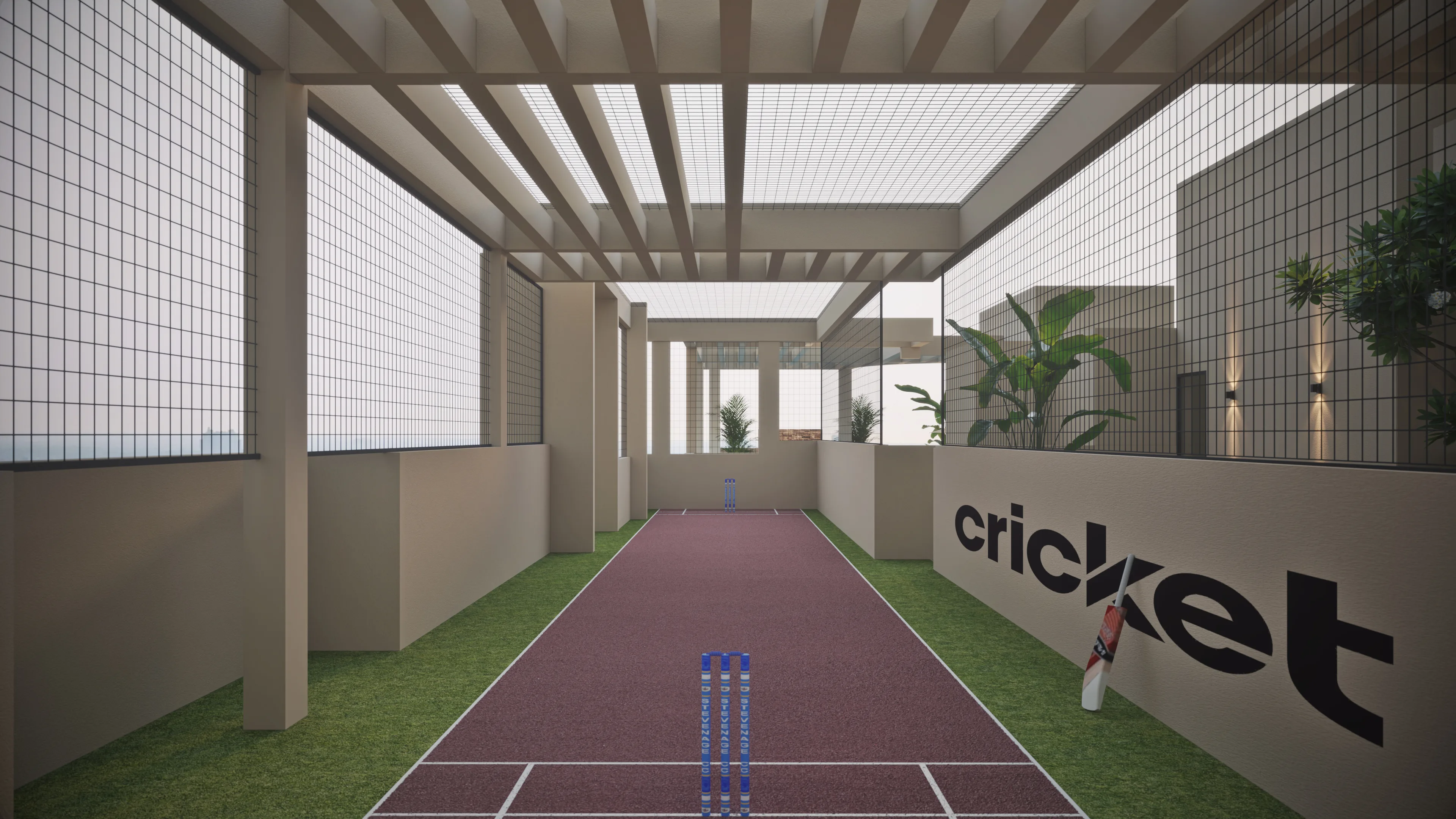 Rooftop Cricket Pitch — Cordial Pavilion Heights